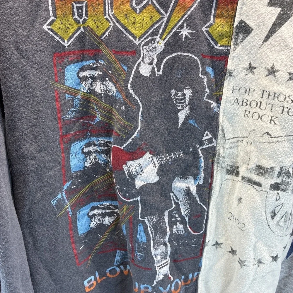 AC/DC For Those About To Rock 2022 Graphic Sweatshirt M(38-40) Patchwork GUC